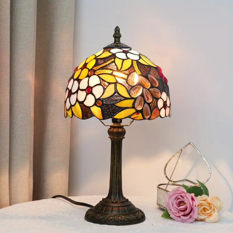 Luminária de Mesa Vitral Artesanal Zafer Decor
