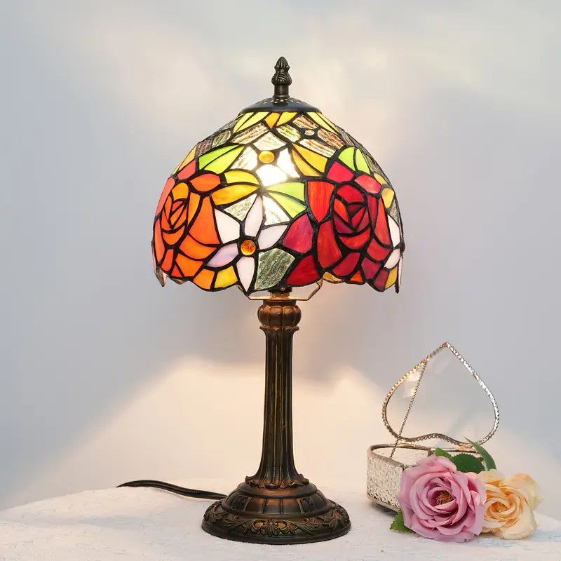 Luminária de Mesa Vitral Artesanal Zafer Decor
