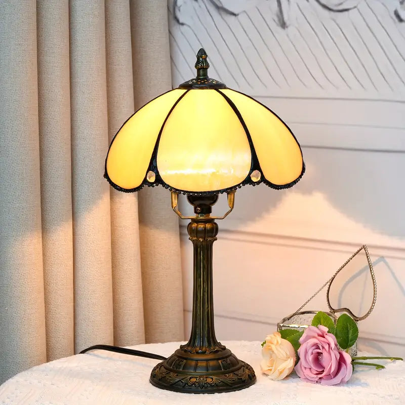 Luminária de Mesa Vitral Artesanal Zafer Decor