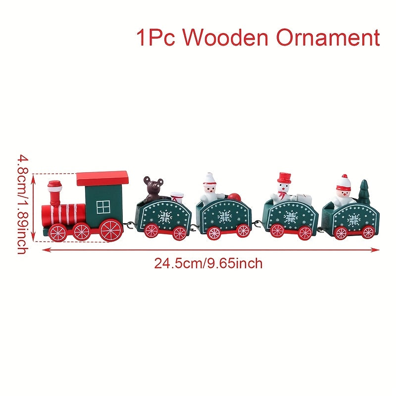 Trem de Madeira Natal Decorativo - Zafer Decor