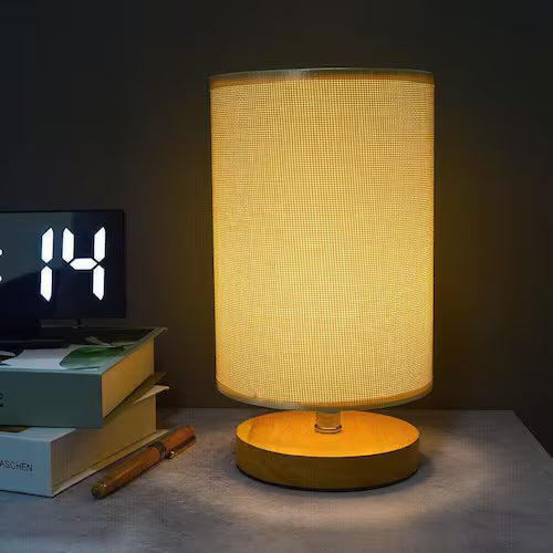Luminária de Mesa Oriental em Madeira Maciça - Zafer Decor