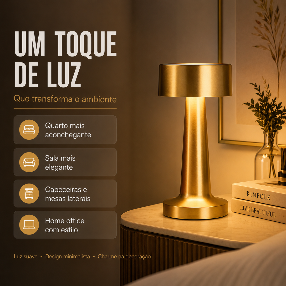 Abajur de Mesa Ória - COMPRE 1 LEVE 2