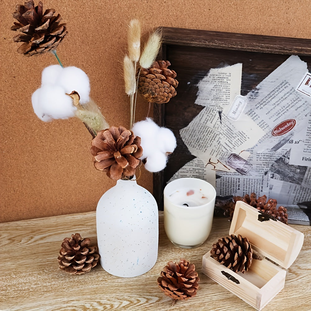 Conjunto Decorativo de Pinhas Natalinas – 50 Peças - Zafer Decor