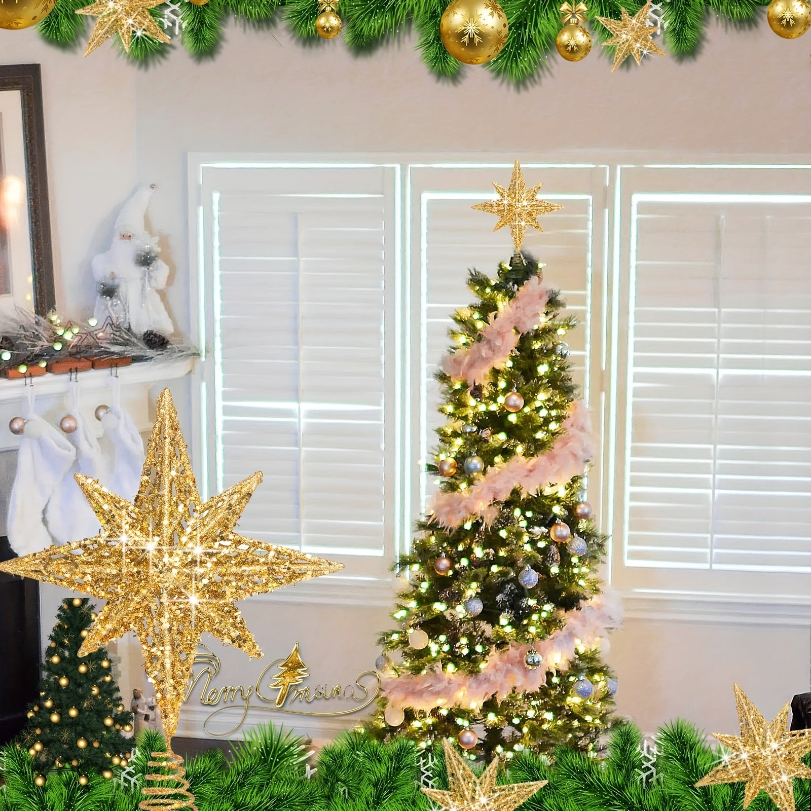 Estrela para Topo de Árvore de Natal - Zafer Decor