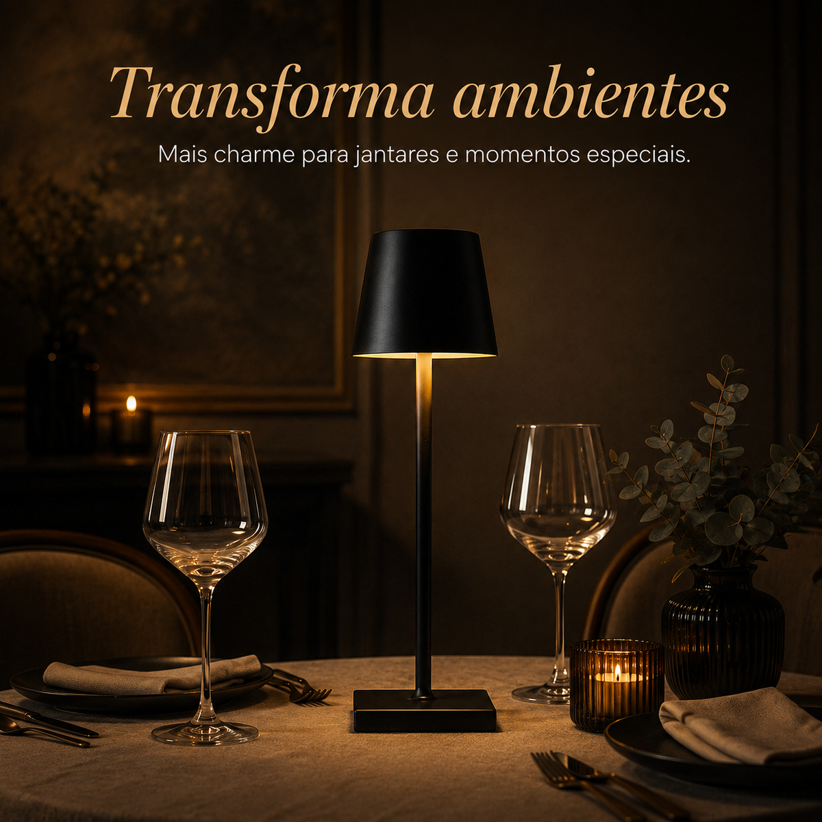 Luminária de Mesa Jade Zafer — KIT COM 2