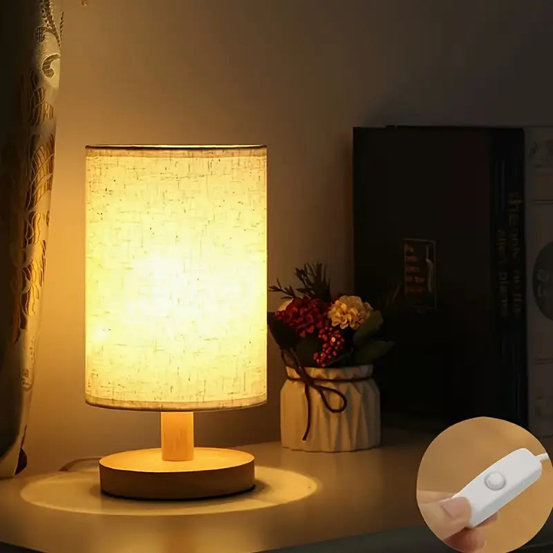 Luminária de Mesa Oriental em Madeira Maciça - Zafer Decor