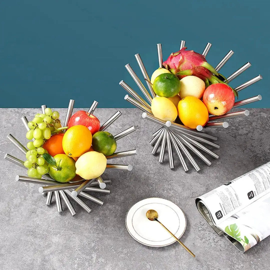 Fruteira de mesa em aço inox zafer home decor