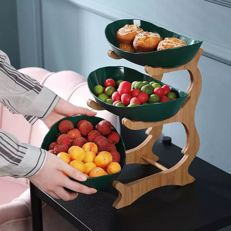 Fruteira de Mesa Cesta de Fruta Bambu Zafer