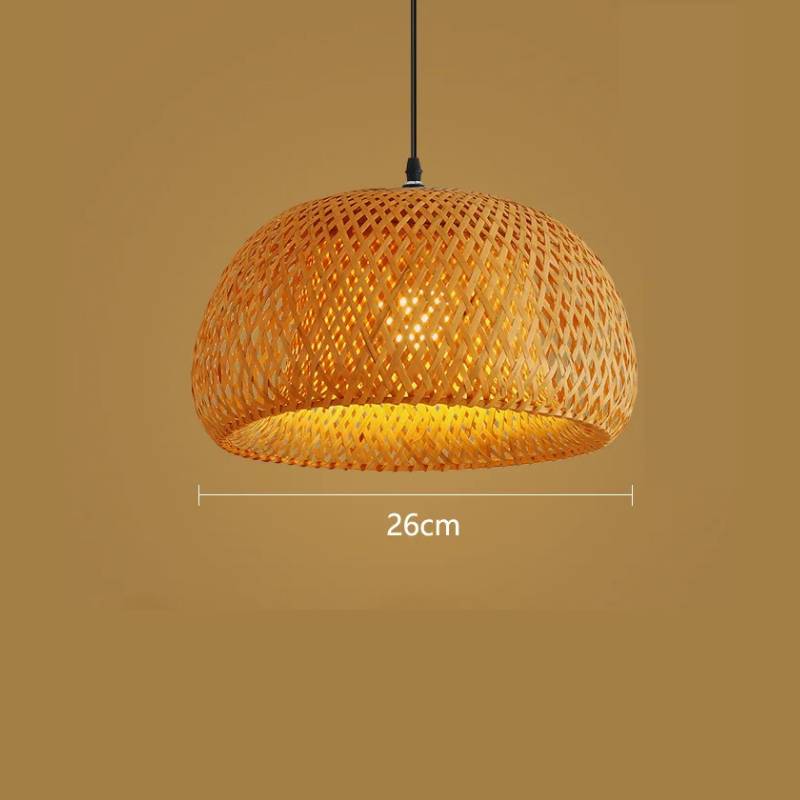 Luminária Pendente Madeira 26cm