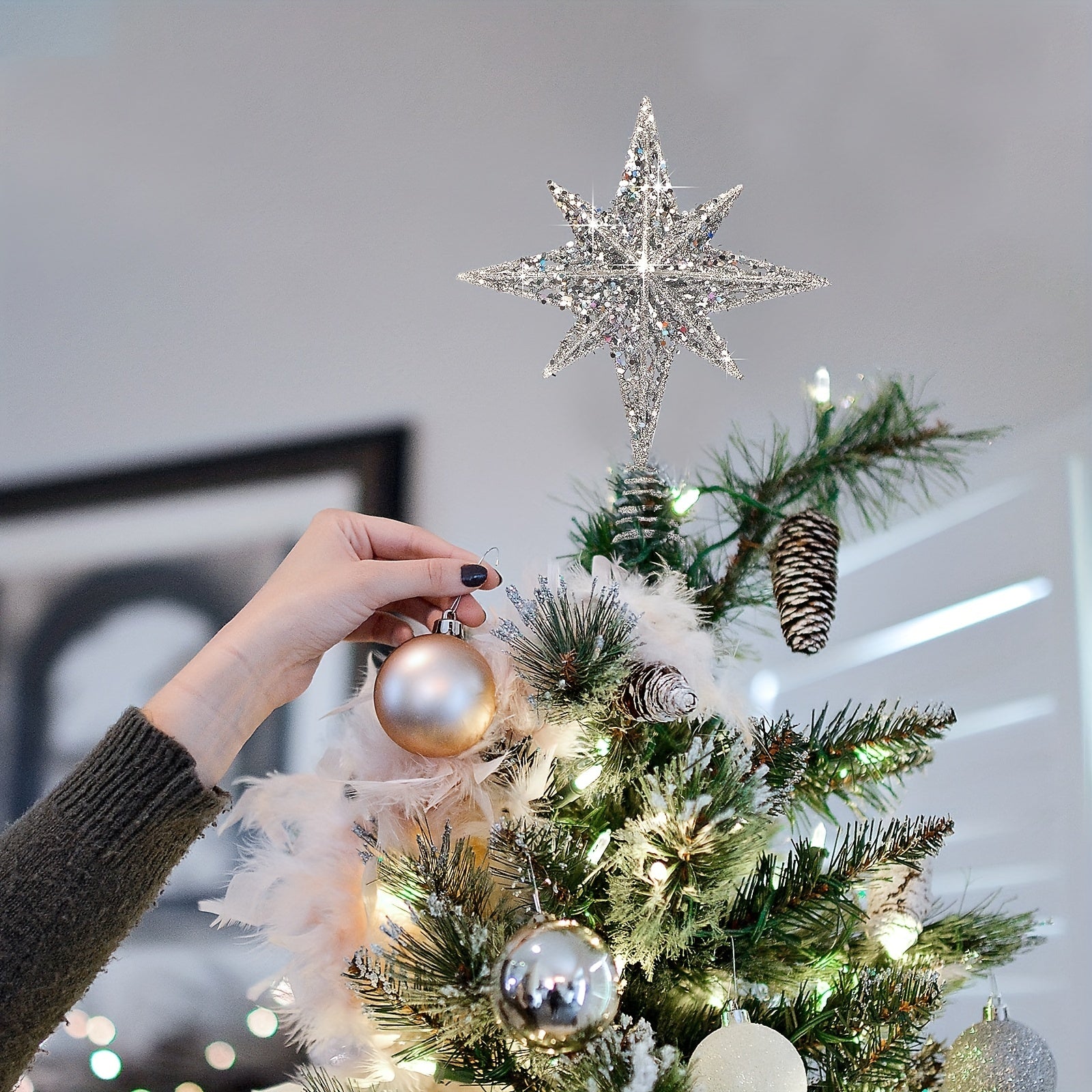 Estrela para Topo de Árvore de Natal - Zafer Decor