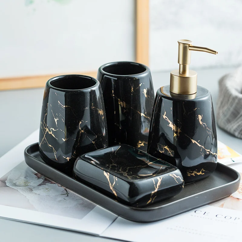 kit 4 porcelanas para banheiro - Zafer Decor