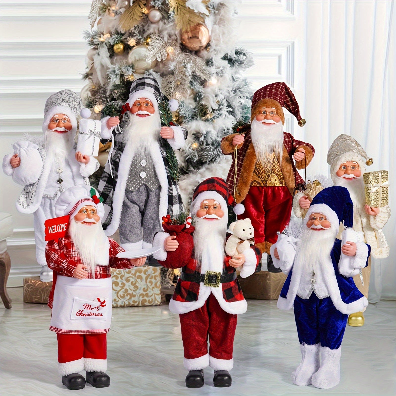 Estátua Clássica do Papai Noel 30 cm - Zafer Decor