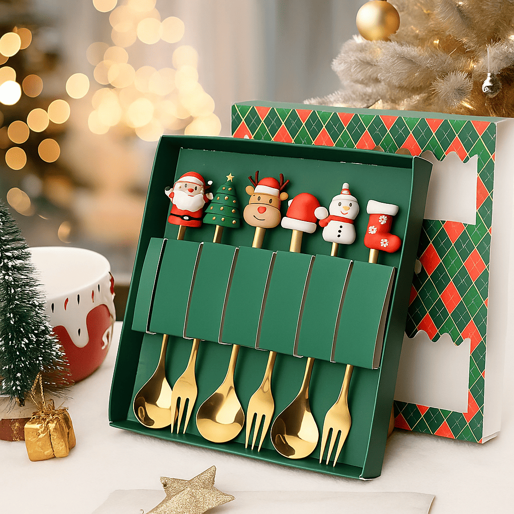 Jogo de Talheres Natalino SURPRESA ZAFER: PAGUE 6 e LEVE 10!