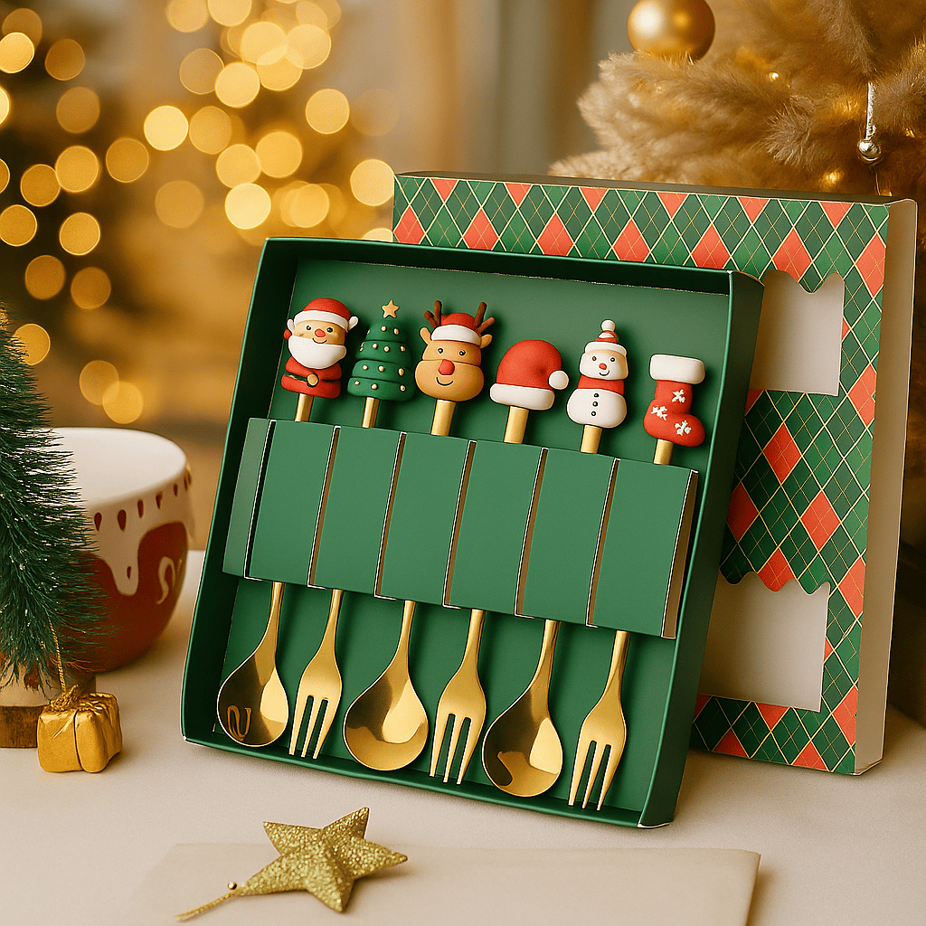 Jogo de Talheres Natalino SURPRESA ZAFER: PAGUE 6 e LEVE 10!