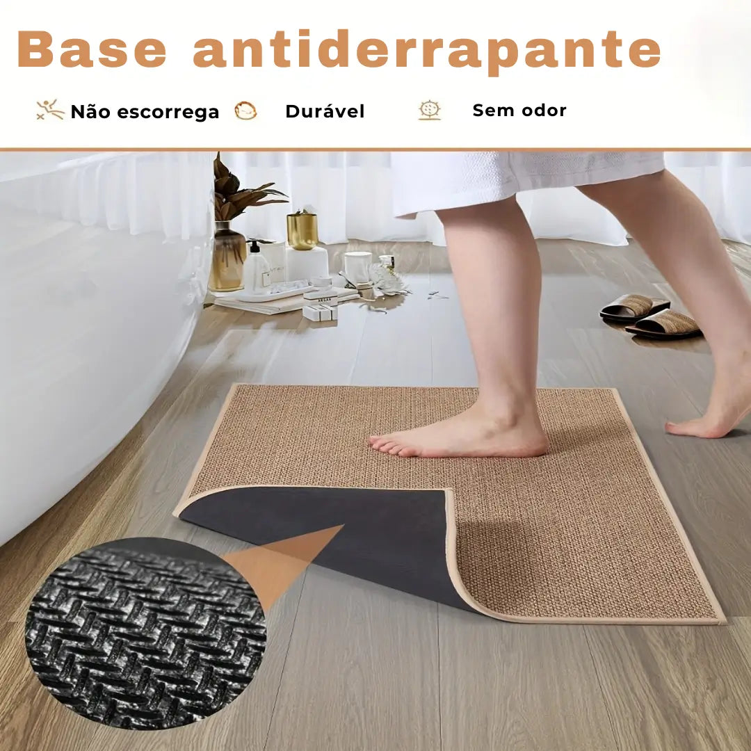 Tapete para banheiro antiderrapante com base de alta absorção Bellabano - zafer Decor