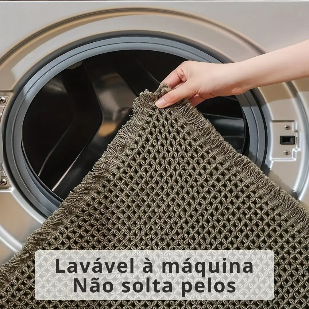 Tapete para banheiro cinza com base antiderrapante e alta absorção marca zafer Decor