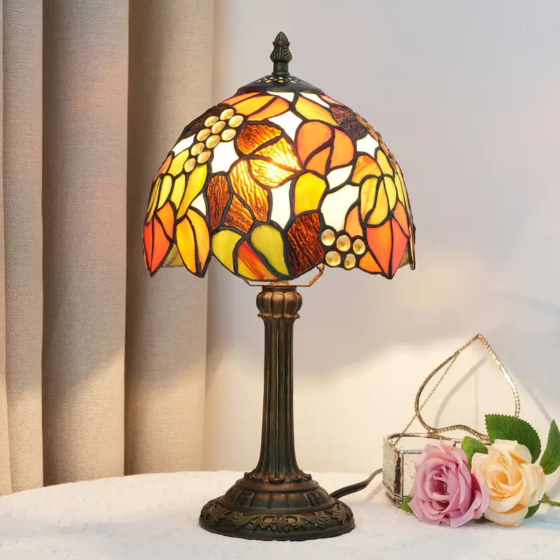 Luminária de Mesa Vitral Artesanal Zafer Decor