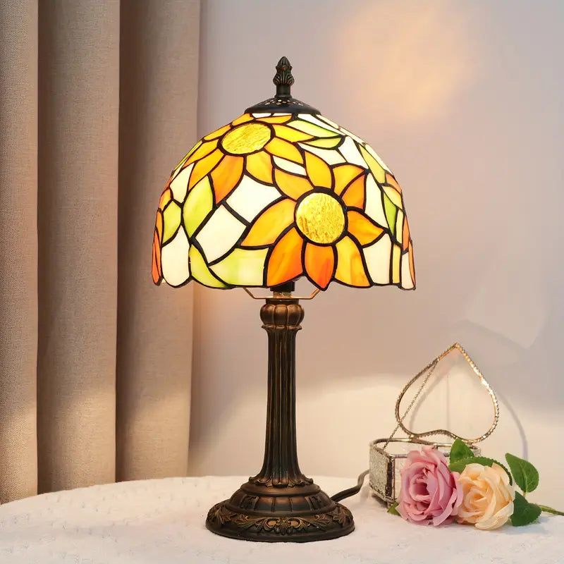 Luminária de Mesa Vitral Artesanal Zafer Decor