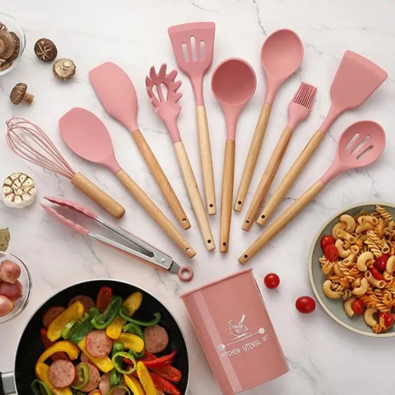 Kit 12 Utensílios De Cozinha Premium + Brinde - Zafer Decor