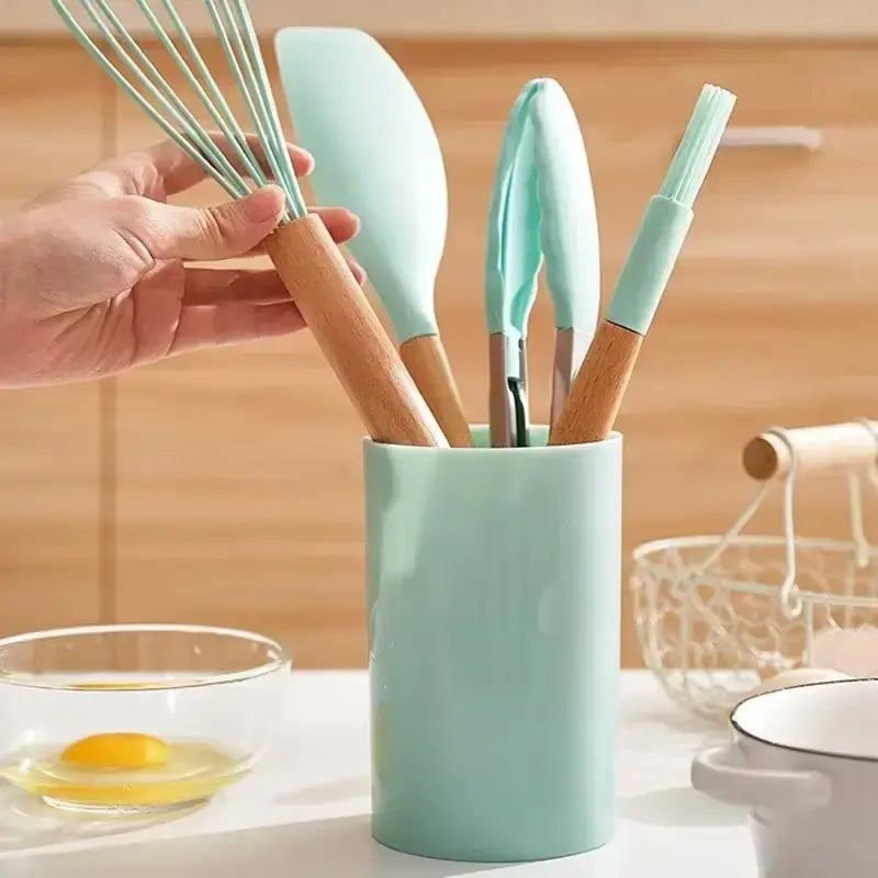 Kit 12 Utensílios De Cozinha Premium + Brinde - Zafer Decor
