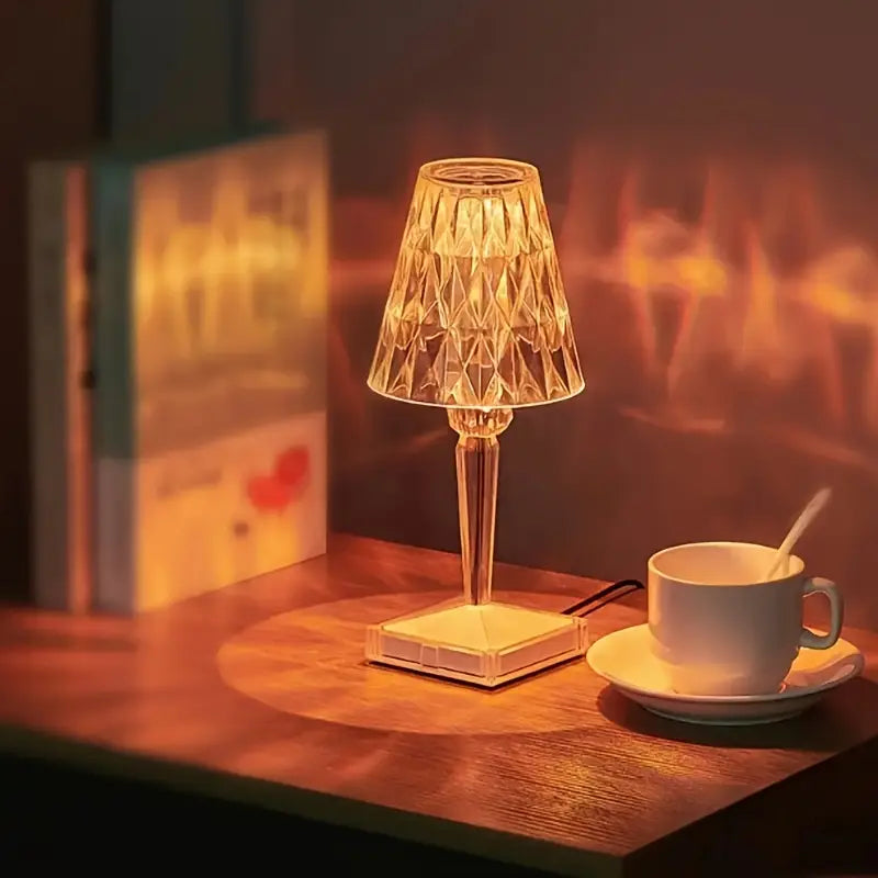 Luminária de Mesa LED Cristal Diamante - Zafer Decor