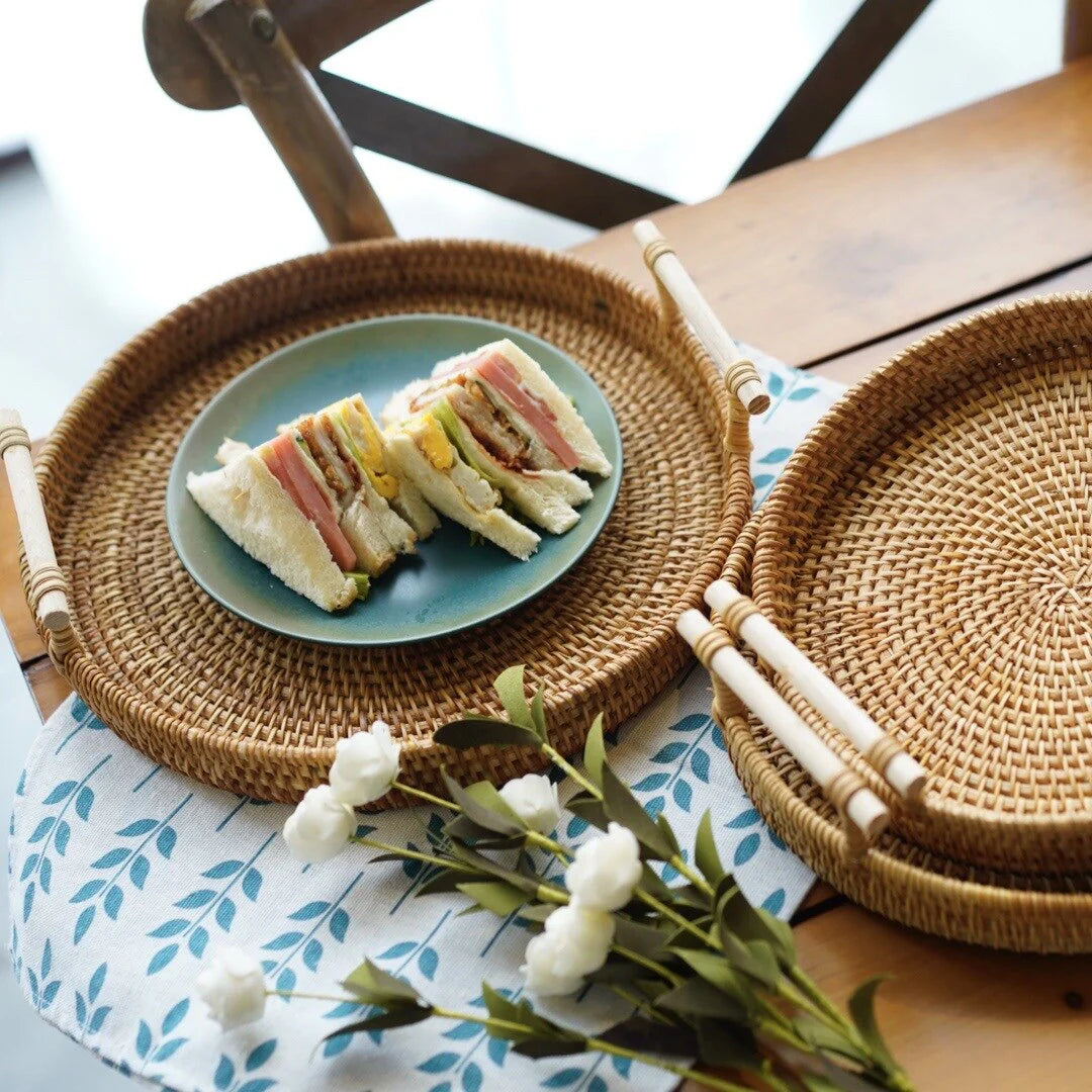 Conjunto Bandejas para Café da Manhã Artesanal - Zafer Decor