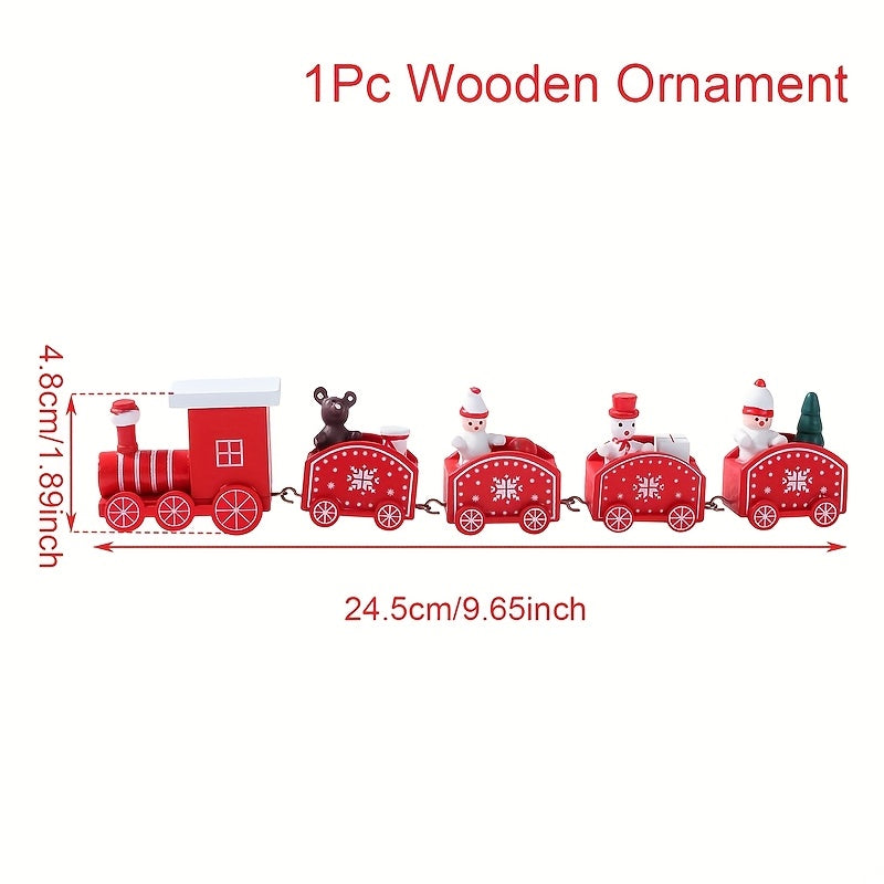 Trem de Madeira Natal Decorativo - Zafer Decor