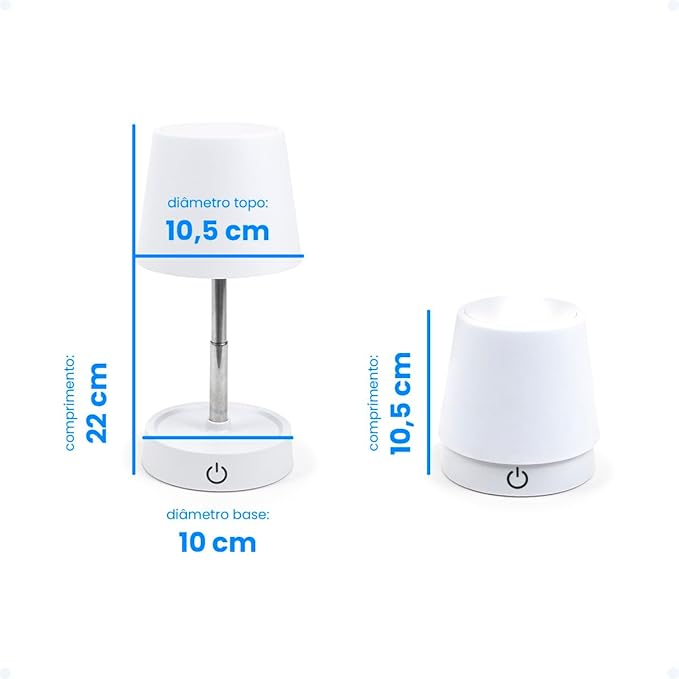 Luminária de Mesa LED Retrátil - LumiFlex COMPRE 1 LEVE 2