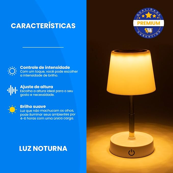 Luminária de Mesa LED Retrátil - LumiFlex COMPRE 1 LEVE 2