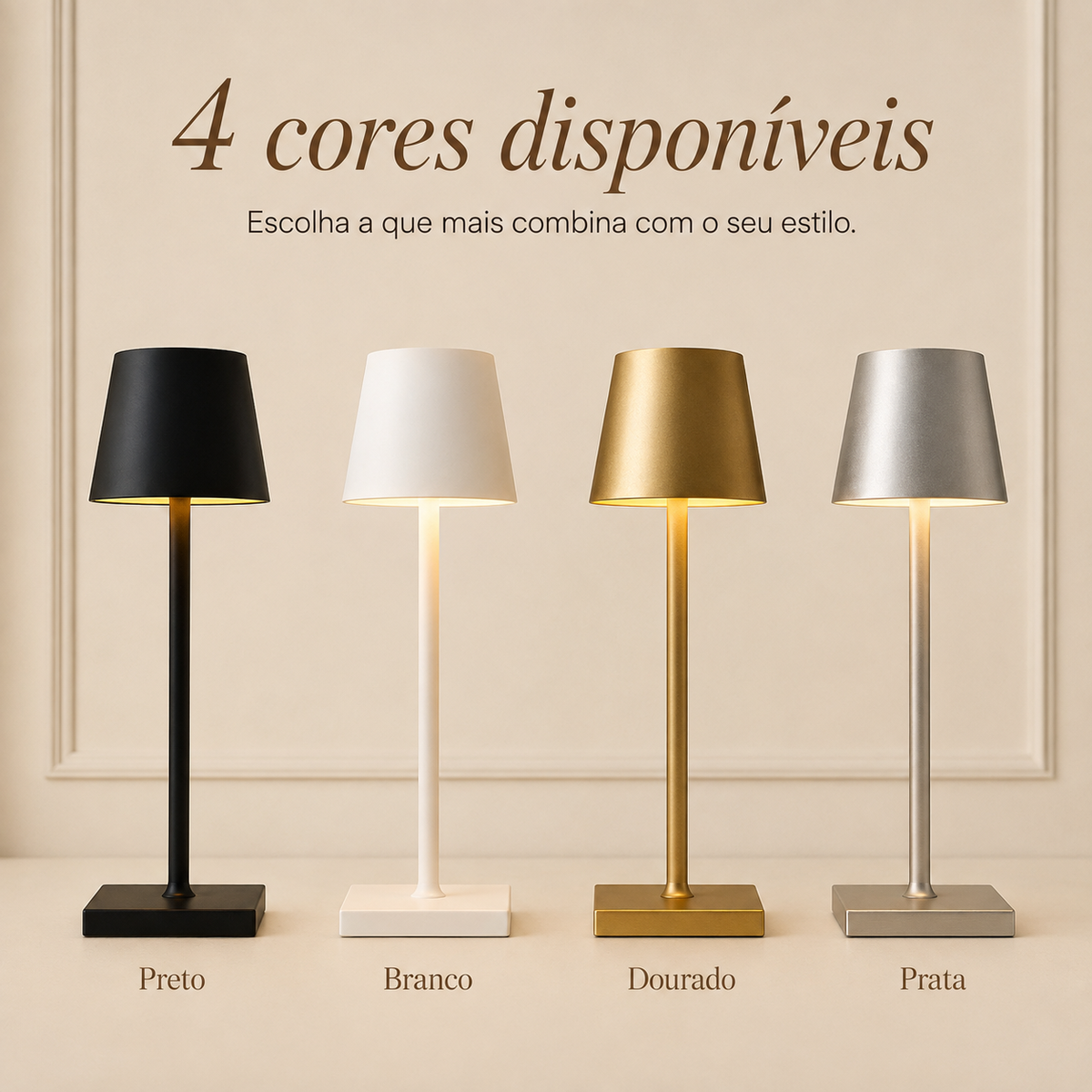 Luminária de Mesa Jade Zafer — KIT COM 2