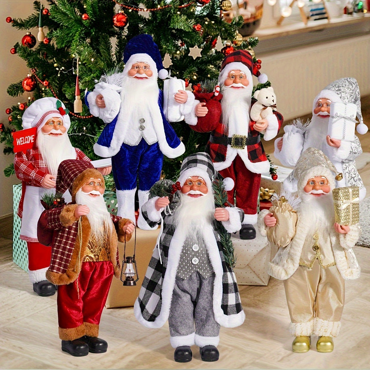 Estátua Clássica do Papai Noel 30 cm - Zafer Decor
