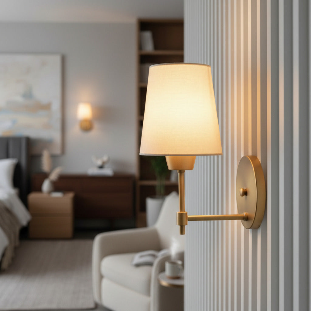 Arandela Dourada de Parede Sala