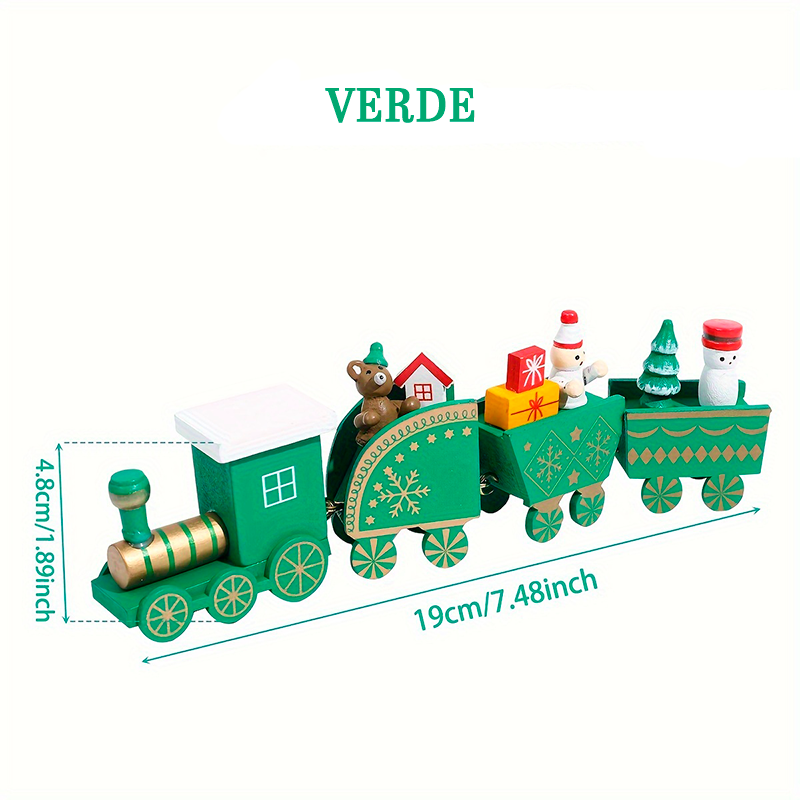 Trem de Madeira Natal Decorativo - Zafer Decor