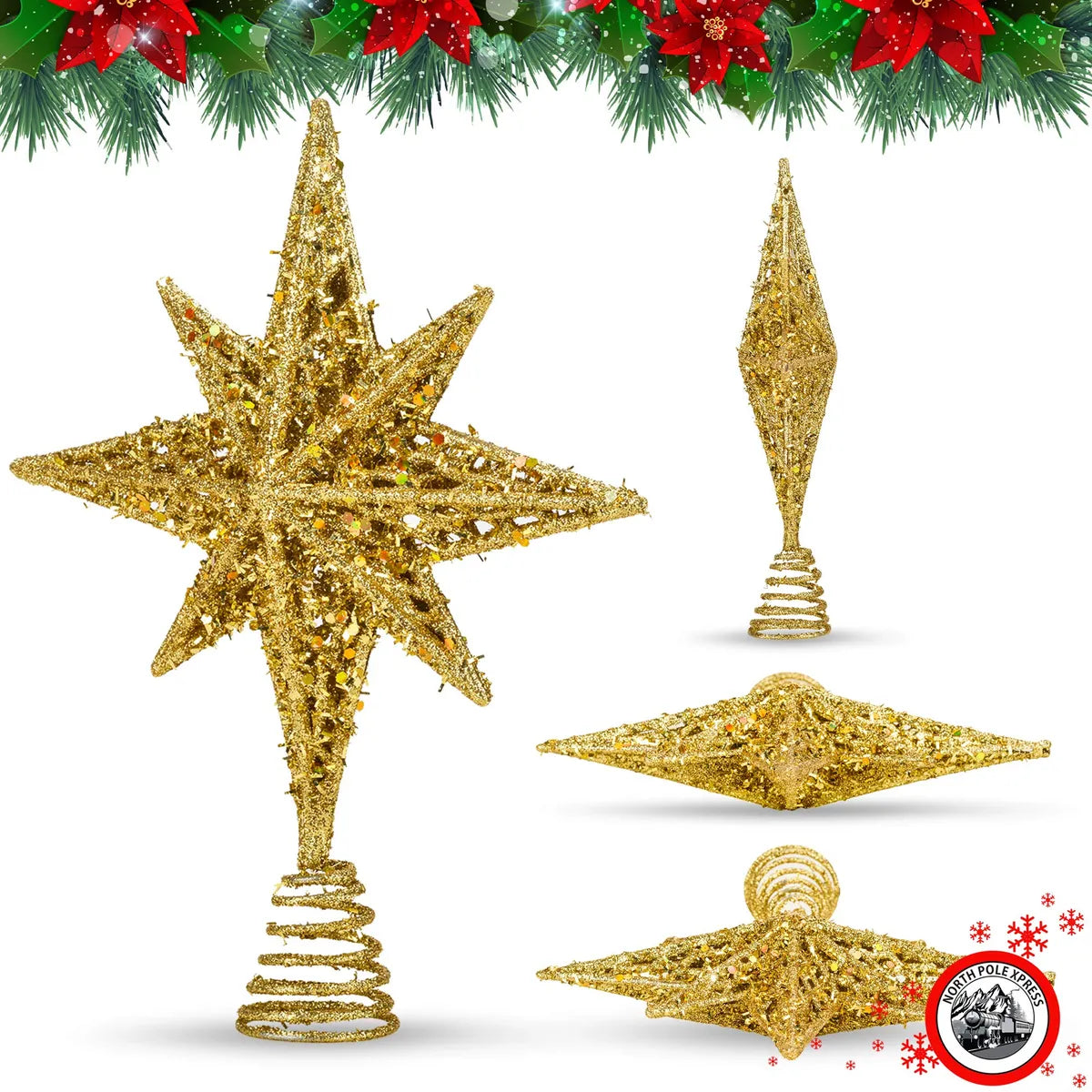 Estrela para Topo de Árvore de Natal - Zafer Decor