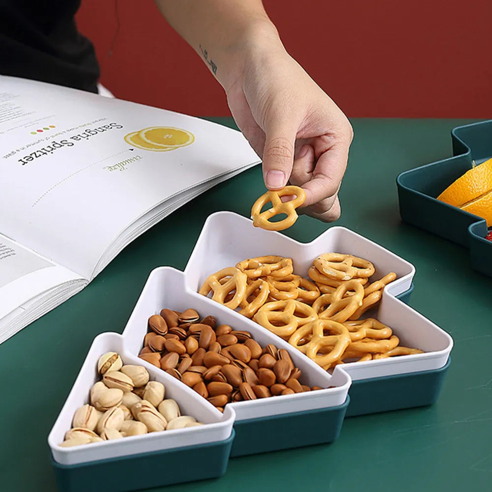 Kit 3 Bandejas Natalinas em Formato de Árvore - Zafer Decor