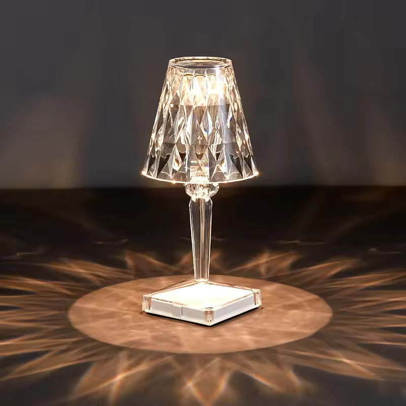 Luminária de Mesa LED Cristal Diamante - Zafer Decor