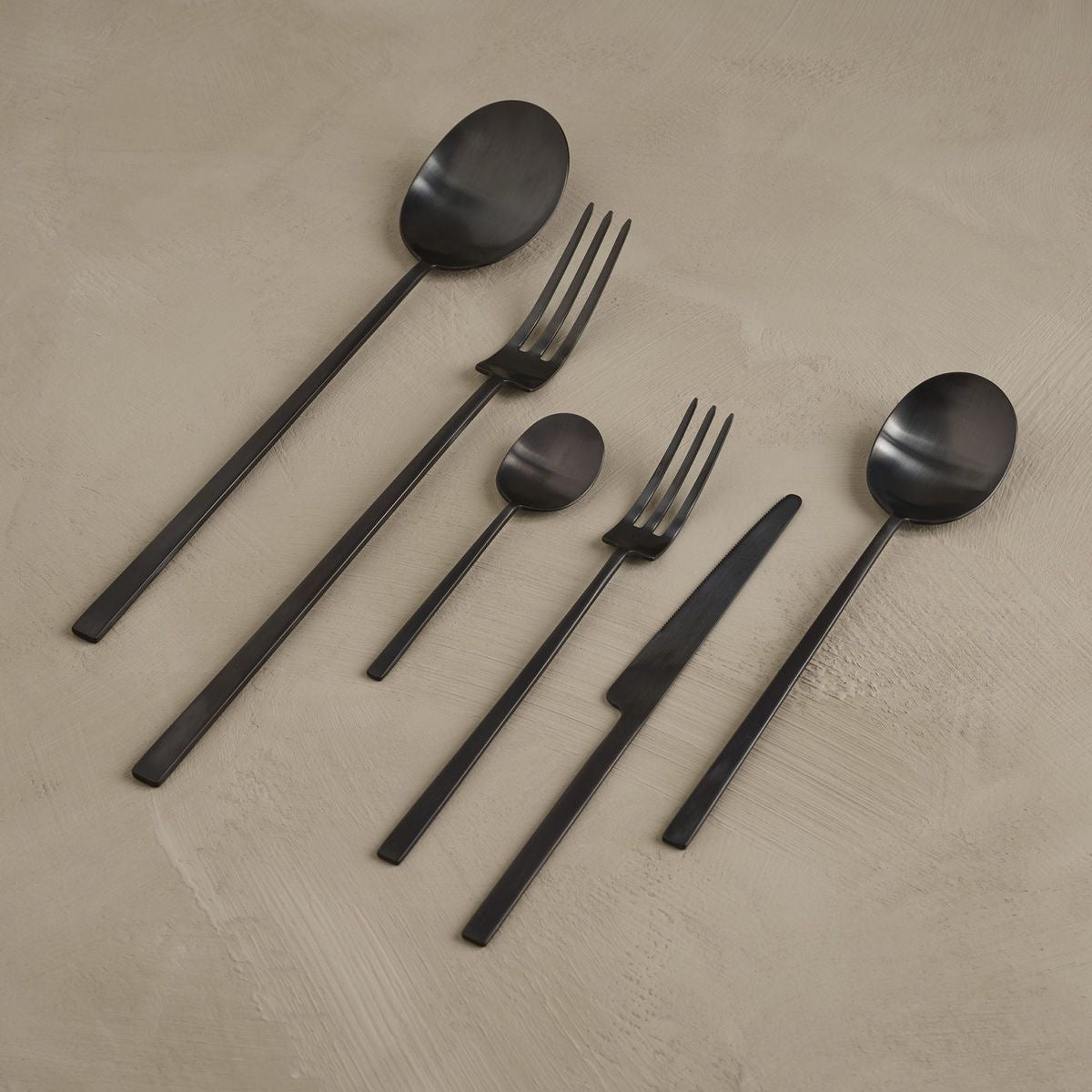 Jogo de Talheres 18 Peças Preto - Zafer Decor