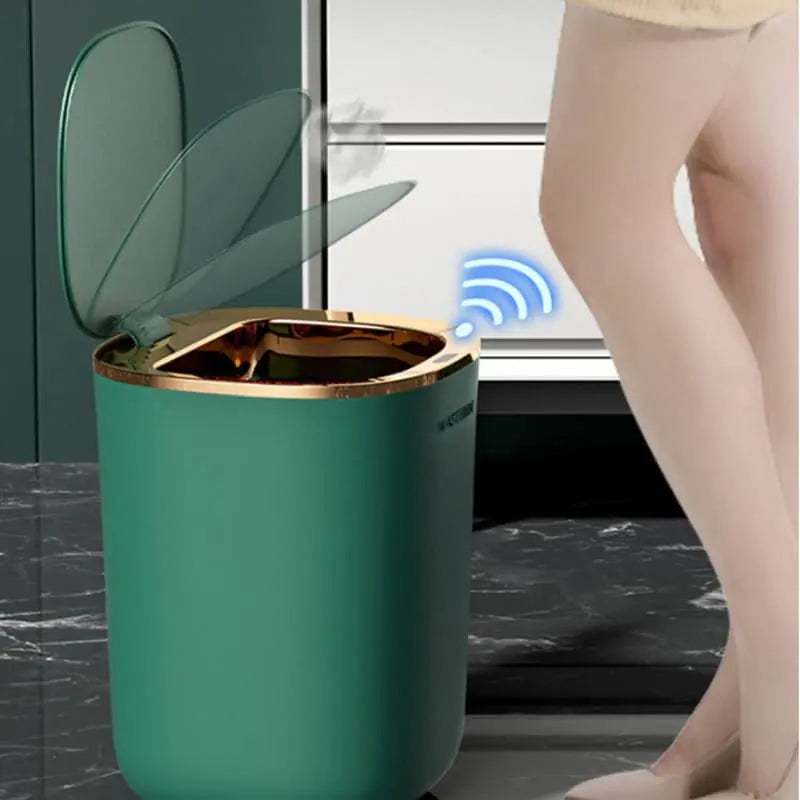 Lixeira para Banheiro e Cozinha Automática Colorida - Zafer