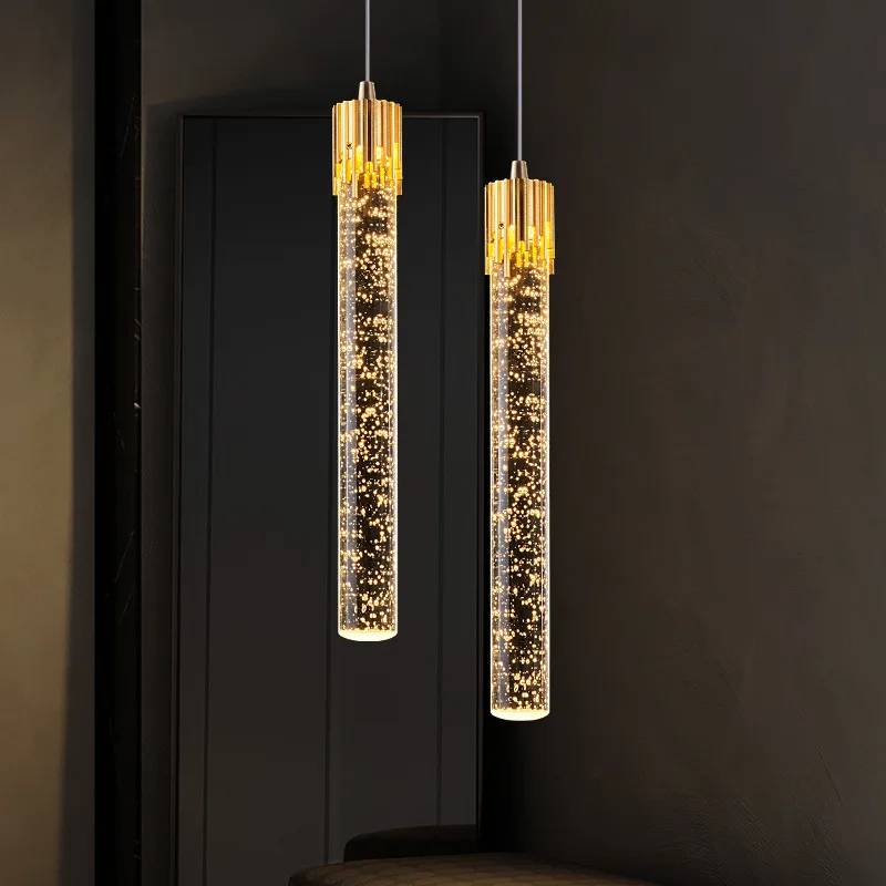 Luminária Pendente Cristal Bastão Premium Zafer Decor