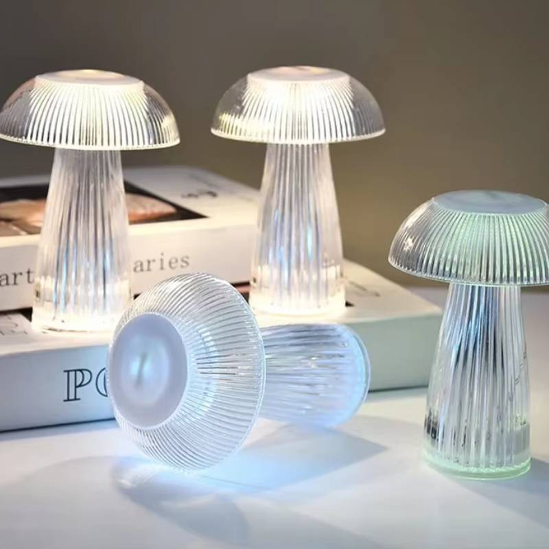 Luminária de Mesa Cogumelo LED Cristal