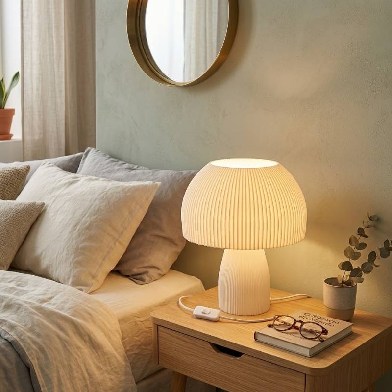 Luminária de Mesa Cogumelo LED – Zafer Decor