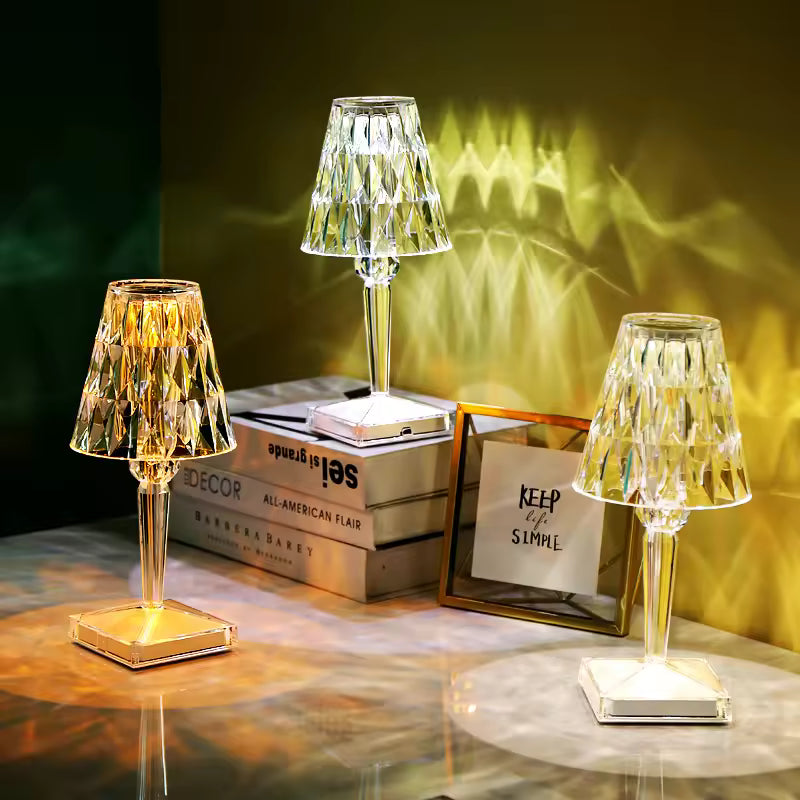 Luminária de Mesa LED Cristal Diamante - Zafer Decor