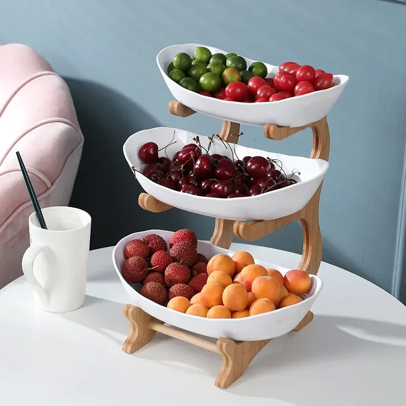 Fruteira de Mesa Cesta de Fruta Bambu Zafer
