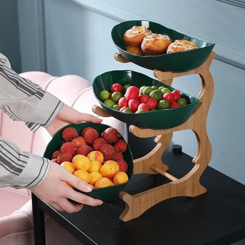 Fruteira de Mesa Cesta de Fruta Bambu Zafer