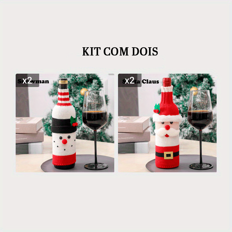 Capa Natalina para Garrafa - Zafer Decor