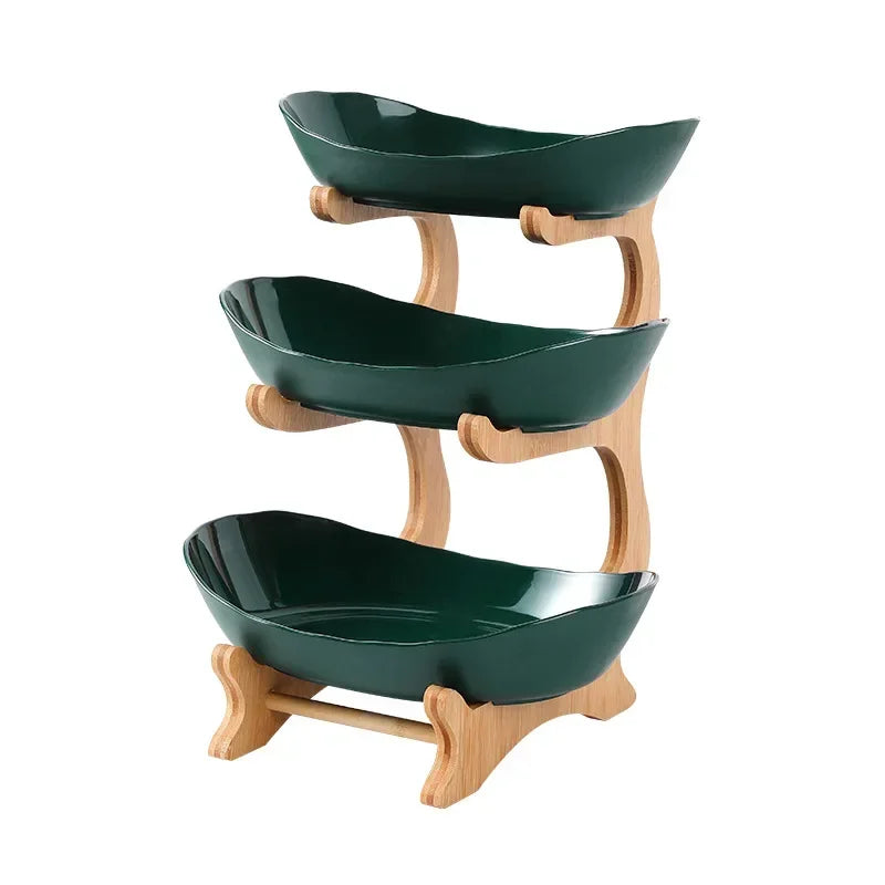 Fruteira de Mesa Cesta de Fruta Bambu Zafer