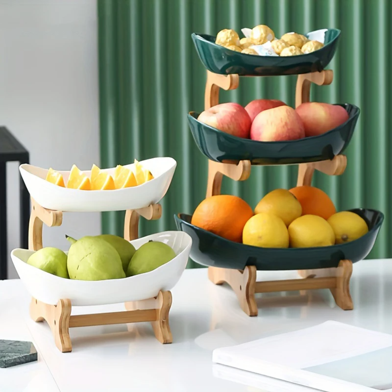 Fruteira de Mesa Cesta de Fruta Bambu Zafer