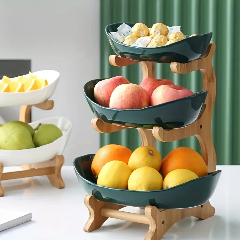 Fruteira de Mesa Cesta de Fruta Bambu Zafer