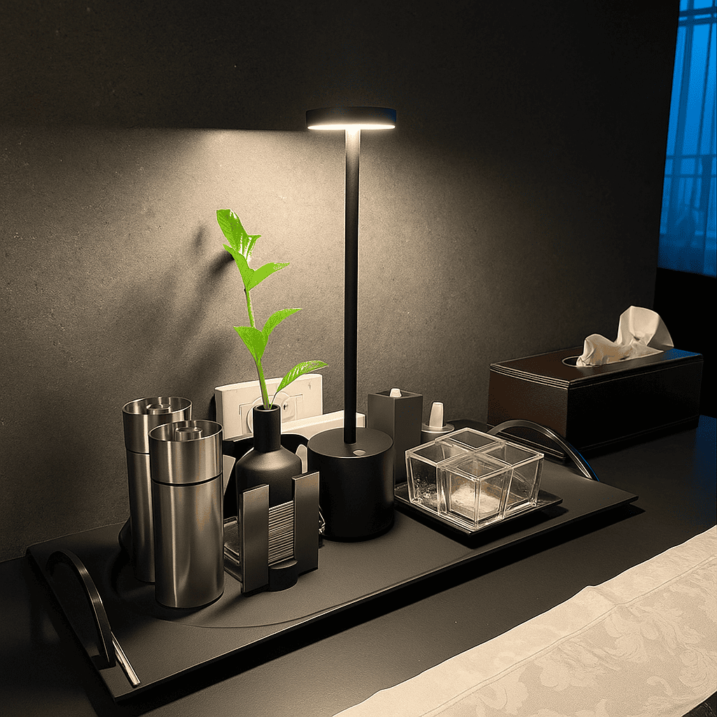 Luminária Clássica de Mesa Recarregável - Zafer Decor