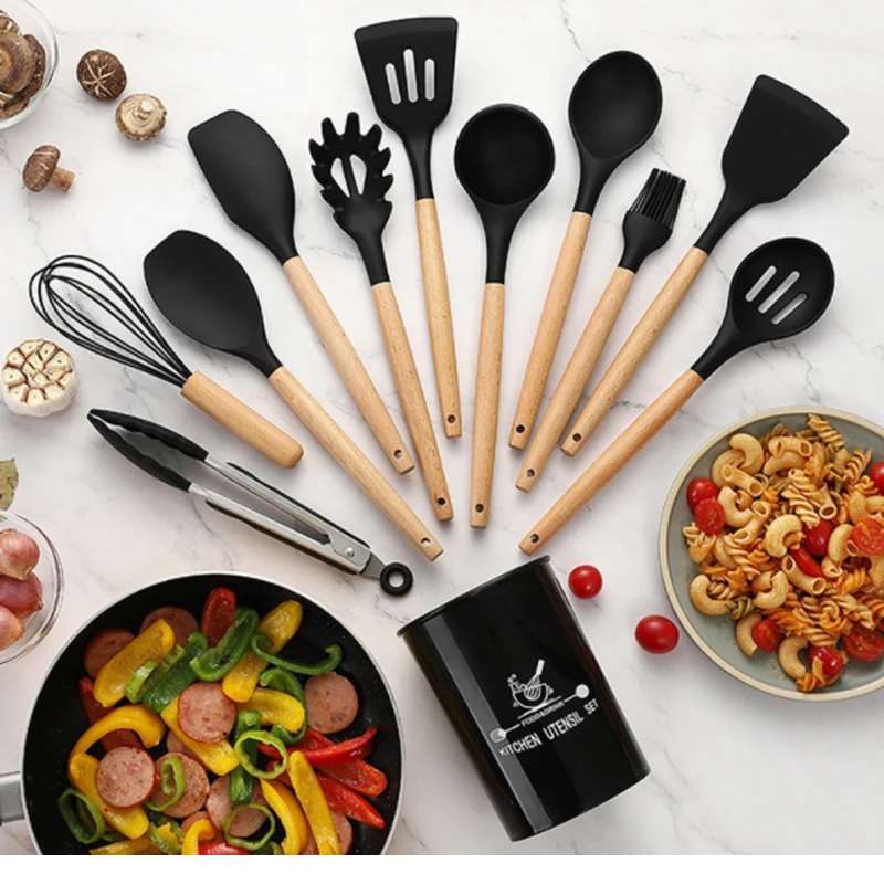Kit 12 Utensílios De Cozinha Premium + Brinde - Zafer Decor